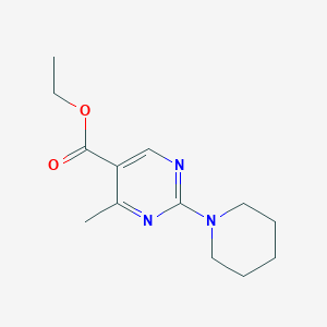 molecular formula C13H19N3O2 B011876 Ethyl 4-methyl-2-piperidin-1-ylpyrimidine-5-carboxylate CAS No. 100451-18-1