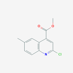 molecular formula C12H10ClNO2 B11876089 Methyl 2-chloro-6-methylquinoline-4-carboxylate CAS No. 1094217-62-5
