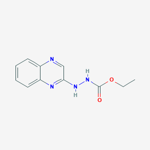 molecular formula C11H12N4O2 B11876095 Ethyl 2-(quinoxalin-2-yl)hydrazinecarboxylate CAS No. 61645-35-0