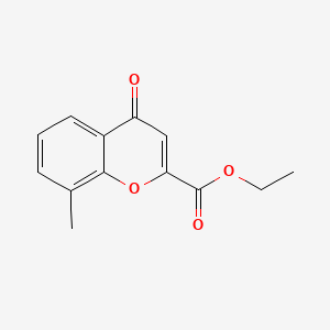 molecular formula C13H12O4 B11876151 Ethyl 8-methyl-4-oxo-4h-chromene-2-carboxylate CAS No. 33543-99-6