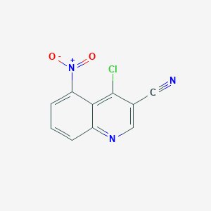 molecular formula C10H4ClN3O2 B11876183 4-Chloro-5-nitroquinoline-3-carbonitrile CAS No. 364794-14-9