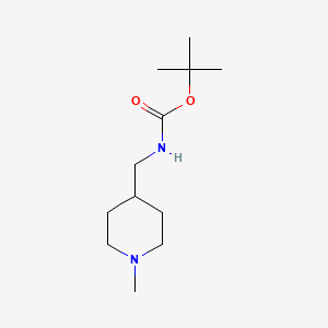 molecular formula C12H24N2O2 B11876316 tert-Butyl ((1-methylpiperidin-4-yl)methyl)carbamate 
