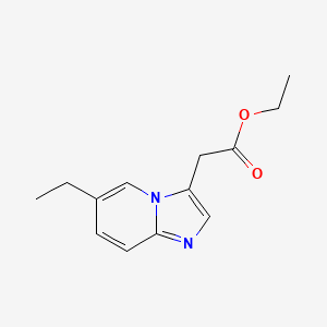 molecular formula C13H16N2O2 B11876364 Ethyl 2-(6-ethylimidazo[1,2-a]pyridin-3-yl)acetate 