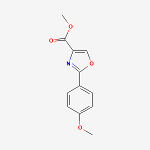 molecular formula C12H11NO4 B11876425 Methyl 2-(4-methoxyphenyl)oxazole-4-carboxylate CAS No. 154405-98-8