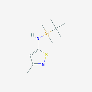 molecular formula C10H20N2SSi B11876509 N-[tert-Butyl(dimethyl)silyl]-3-methyl-1,2-thiazol-5-amine CAS No. 94225-35-1
