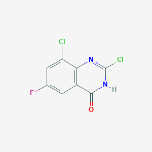 molecular formula C8H3Cl2FN2O B11876529 2,8-Dichloro-6-fluoroquinazolin-4(3H)-one 