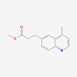 molecular formula C14H15NO2 B11876556 Methyl 3-(4-methylquinolin-6-yl)propanoate 