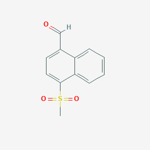 molecular formula C12H10O3S B11876560 4-(Methylsulfonyl)-1-naphthaldehyde 