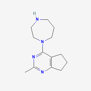 molecular formula C13H20N4 B11876651 4-(1,4-Diazepan-1-yl)-2-methyl-6,7-dihydro-5H-cyclopenta[d]pyrimidine 