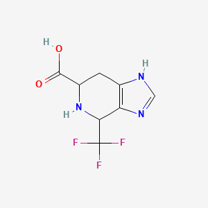 molecular formula C8H8F3N3O2 B11876682 4-(Trifluoromethyl)-4,5,6,7-tetrahydro-3H-imidazo[4,5-c]pyridine-6-carboxylic acid 