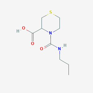 molecular formula C9H16N2O3S B11876792 4-(Propylcarbamoyl)thiomorpholine-3-carboxylic acid 