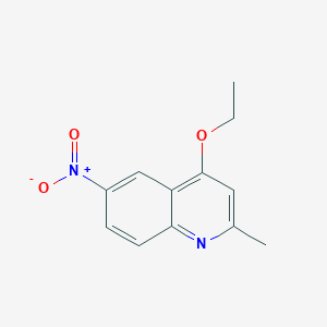 molecular formula C12H12N2O3 B11876831 4-Ethoxy-2-methyl-6-nitroquinoline 