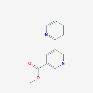 molecular formula C13H12N2O2 B11876902 Methyl 5-methyl-[2,3'-bipyridine]-5'-carboxylate CAS No. 1346686-73-4