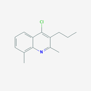 molecular formula C14H16ClN B11876928 4-Chloro-2,8-dimethyl-3-propylquinoline 