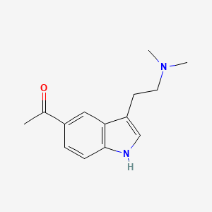 molecular formula C14H18N2O B11876949 Ethanone, 1-[3-[2-(dimethylamino)ethyl]-1H-indol-5-yl]- CAS No. 65487-75-4