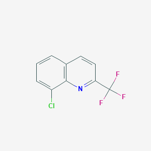 molecular formula C10H5ClF3N B11876957 8-Chloro-2-(trifluoromethyl)quinoline 