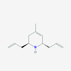 molecular formula C12H19N B118770 (2S,6S)-2,6-Diallyl-4-methyl-1,2,3,6-tetrahydropyridine CAS No. 157056-58-1