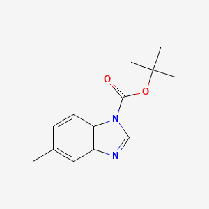 molecular formula C13H16N2O2 B11877025 tert-Butyl 5-methyl-1H-benzo[d]imidazole-1-carboxylate CAS No. 863877-81-0