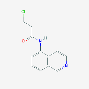 molecular formula C12H11ClN2O B11877067 3-Chloro-N-(isoquinolin-5-yl)propanamide 