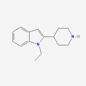 molecular formula C15H20N2 B11877181 1-Ethyl-2-(piperidin-4-yl)-1H-indole 