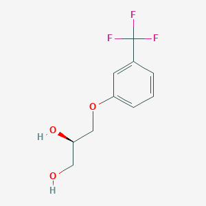 molecular formula C10H11F3O3 B11877204 (2R)-3-[3-(Trifluoromethyl)phenoxy]propane-1,2-diol CAS No. 61248-77-9