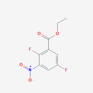 molecular formula C9H7F2NO4 B11877206 Ethyl 2,5-difluoro-3-nitrobenzoate 