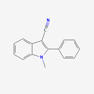molecular formula C16H12N2 B11877335 1-Methyl-2-phenyl-1H-indole-3-carbonitrile 