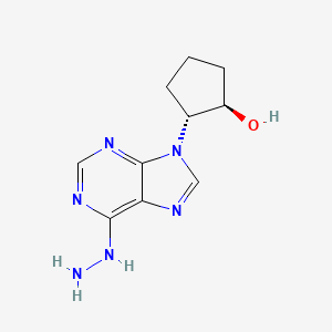 molecular formula C10H14N6O B11877344 Trans-2-(6-hydrazinyl-9H-purin-9-yl)cyclopentanol CAS No. 6265-98-1