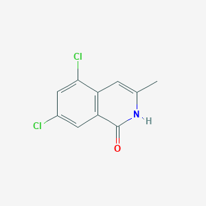 molecular formula C10H7Cl2NO B11877395 5,7-Dichloro-3-methylisoquinolin-1(2H)-one 