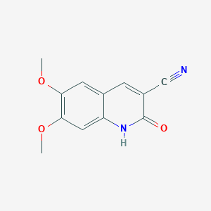 molecular formula C12H10N2O3 B11877413 6,7-Dimethoxy-2-oxo-1,2-dihydroquinoline-3-carbonitrile CAS No. 42923-95-5
