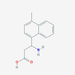 molecular formula C14H15NO2 B11877438 3-Amino-3-(4-methylnaphthalen-1-yl)propanoic acid CAS No. 773125-33-0