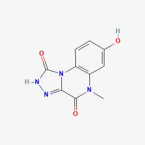 molecular formula C10H8N4O3 B11877458 7-Hydroxy-5-methyl[1,2,4]triazolo[4,3-a]quinoxaline-1,4(2H,5H)-dione CAS No. 90042-24-3