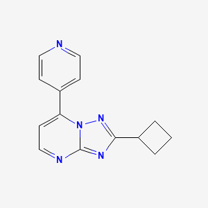 molecular formula C14H13N5 B1187755 4-{2-CYCLOBUTYL-[1,2,4]TRIAZOLO[1,5-A]PYRIMIDIN-7-YL}PYRIDINE 