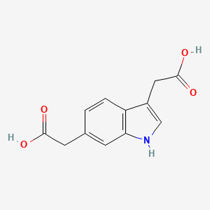 molecular formula C12H11NO4 B11877560 2,2'-(1H-Indole-3,6-diyl)diacetic acid CAS No. 857777-65-2