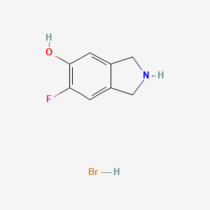 molecular formula C8H9BrFNO B11877625 6-Fluoroisoindolin-5-ol hydrobromide 