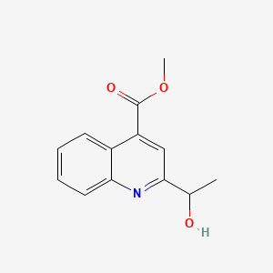 molecular formula C13H13NO3 B11877693 Methyl 2-(1-hydroxyethyl)quinoline-4-carboxylate CAS No. 66326-01-0