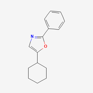 molecular formula C15H17NO B11877806 5-Cyclohexyl-2-phenyloxazole 