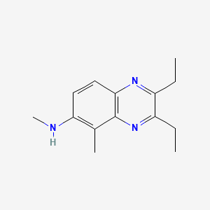 molecular formula C14H19N3 B11877841 2,3-Diethyl-N,5-dimethyl-6-quinoxalinamine CAS No. 161697-01-4