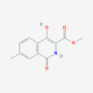 molecular formula C12H11NO4 B11878091 Methyl 4-hydroxy-7-methyl-1-oxo-1,2-dihydroisoquinoline-3-carboxylate 