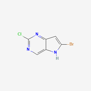 molecular formula C6H3BrClN3 B11878092 6-Bromo-2-chloro-5H-pyrrolo[3,2-d]pyrimidine 
