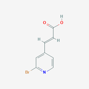 molecular formula C8H6BrNO2 B11878236 3-(2-Bromo-4-pyridinyl)acrylic acid 