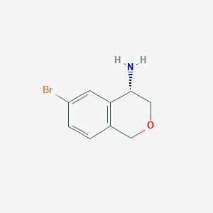 molecular formula C9H10BrNO B11878254 (S)-6-Bromoisochroman-4-amine 
