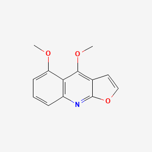 molecular formula C13H11NO3 B11878255 4,5-Dimethoxyfuro[2,3-B]quinoline CAS No. 119708-35-9