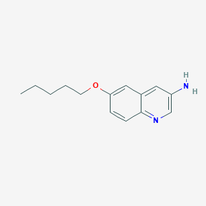 molecular formula C14H18N2O B11878300 6-(Pentyloxy)quinolin-3-amine 
