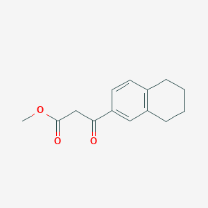 molecular formula C14H16O3 B11878360 Methyl 3-oxo-3-(5,6,7,8-tetrahydronaphthalen-2-yl)propanoate 