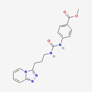 molecular formula C18H19N5O3 B1187840 Methyl 4-({[3-([1,2,4]triazolo[4,3-a]pyridin-3-yl)propyl]carbamoyl}amino)benzoate 