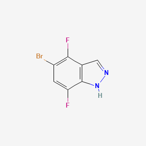 molecular formula C7H3BrF2N2 B11878414 5-Bromo-4,7-difluoro-1H-indazole 