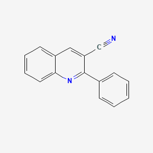 molecular formula C16H10N2 B11878455 2-Phenylquinoline-3-carbonitrile CAS No. 73013-67-9