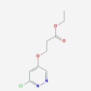molecular formula C9H11ClN2O3 B11878493 Ethyl 3-((6-chloropyridazin-4-yl)oxy)propanoate CAS No. 1346691-38-0
