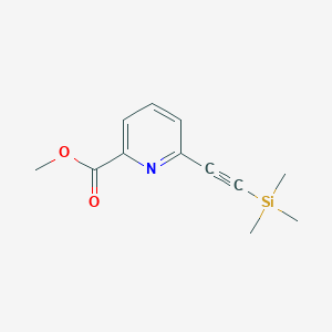 molecular formula C12H15NO2Si B11878501 Methyl 6-((trimethylsilyl)ethynyl)picolinate 